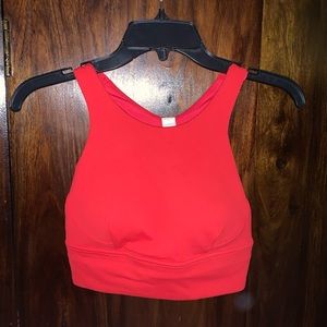 Lululemon special edition red Wunder train longline bra